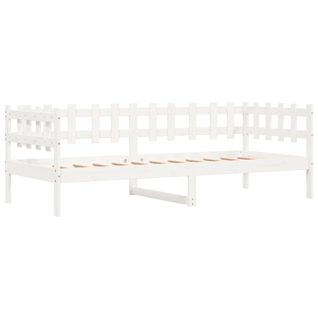 vidaXL daybed uden madras 80x200 cm massivt fyrretræ hvid