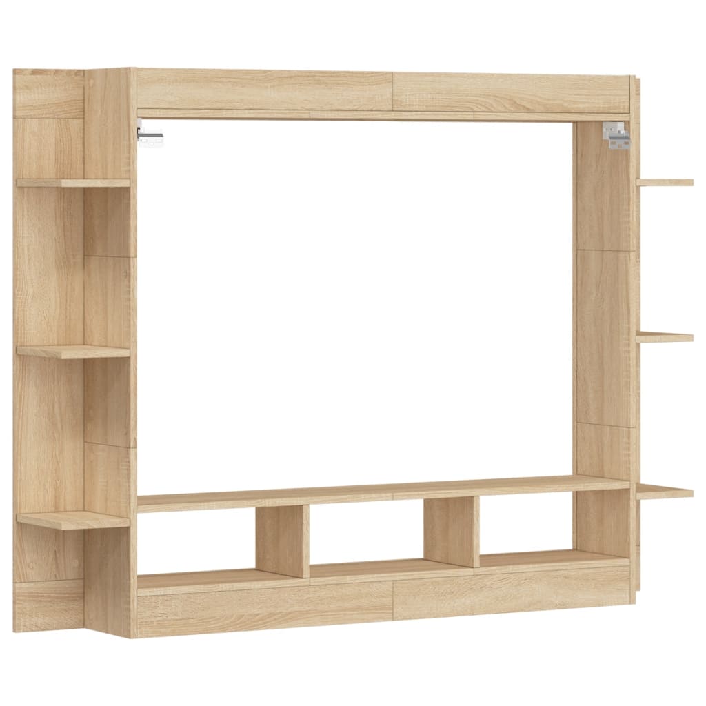 vidaXL tv-møbel 152x22x113 cm konstrueret træ sonoma-eg