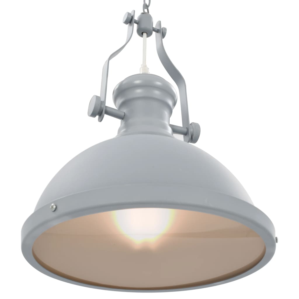 vidaXL loftslampe rund E27 grå