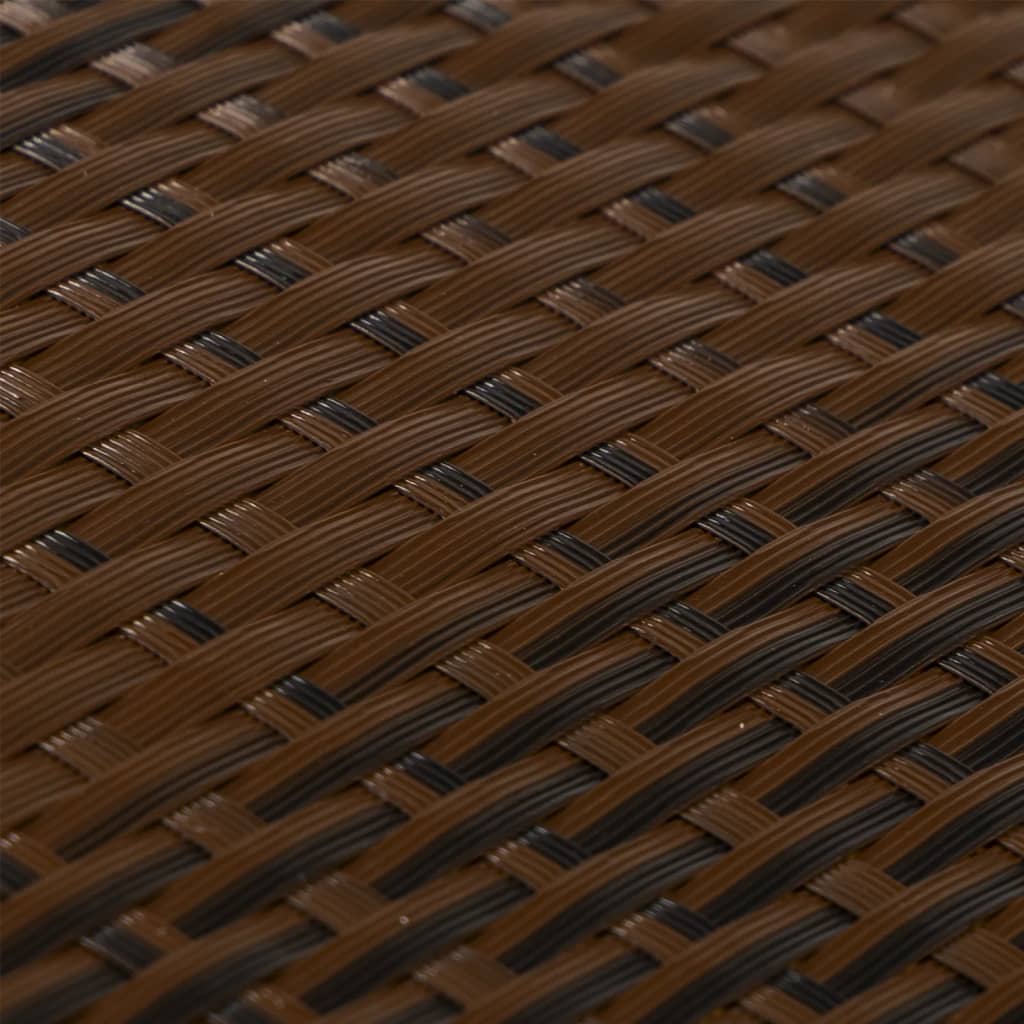 vidaXL altanafskærmning 300x80 cm polyrattan brun og sort