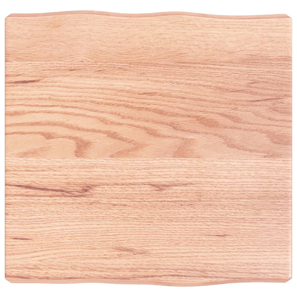 vidaXL bordplade 40x40x(2-6) cm naturlig kant behandlet træ lysebrun