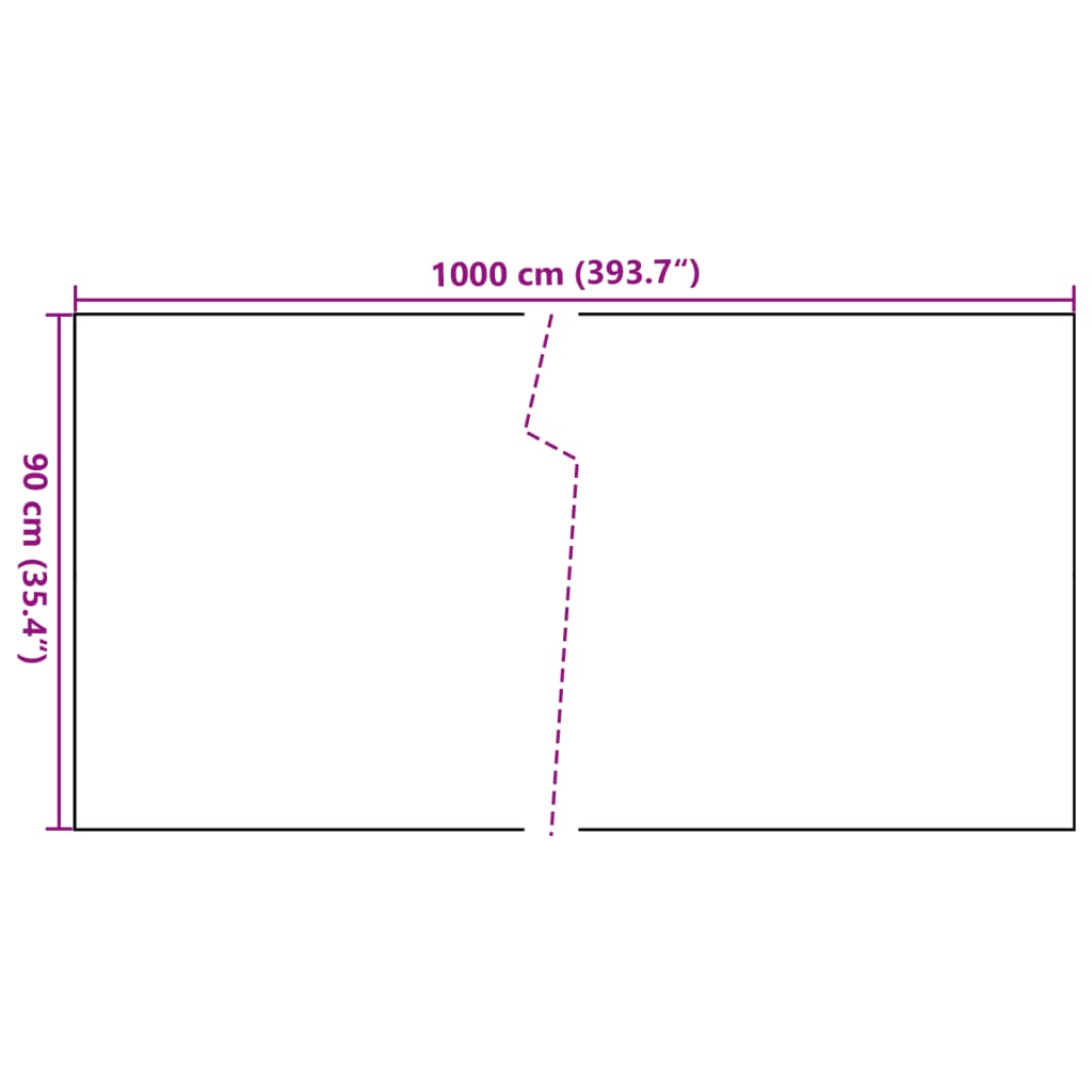 vidaXL altanafskærmning 1000x90 cm polyrattan brun og sort