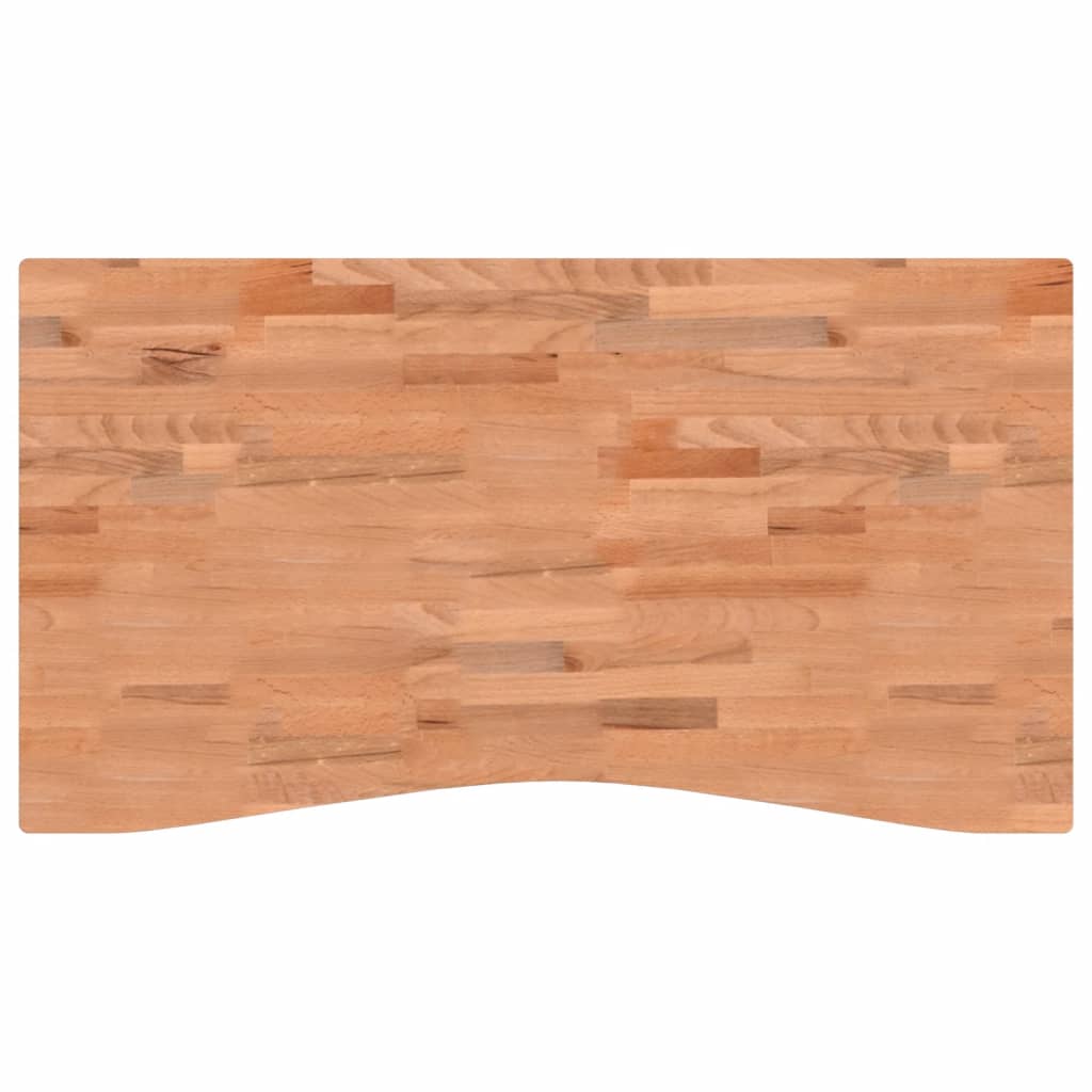 vidaXL skrivebordsplade 110x(55-60)x1,5 cm massivt bøgetræ