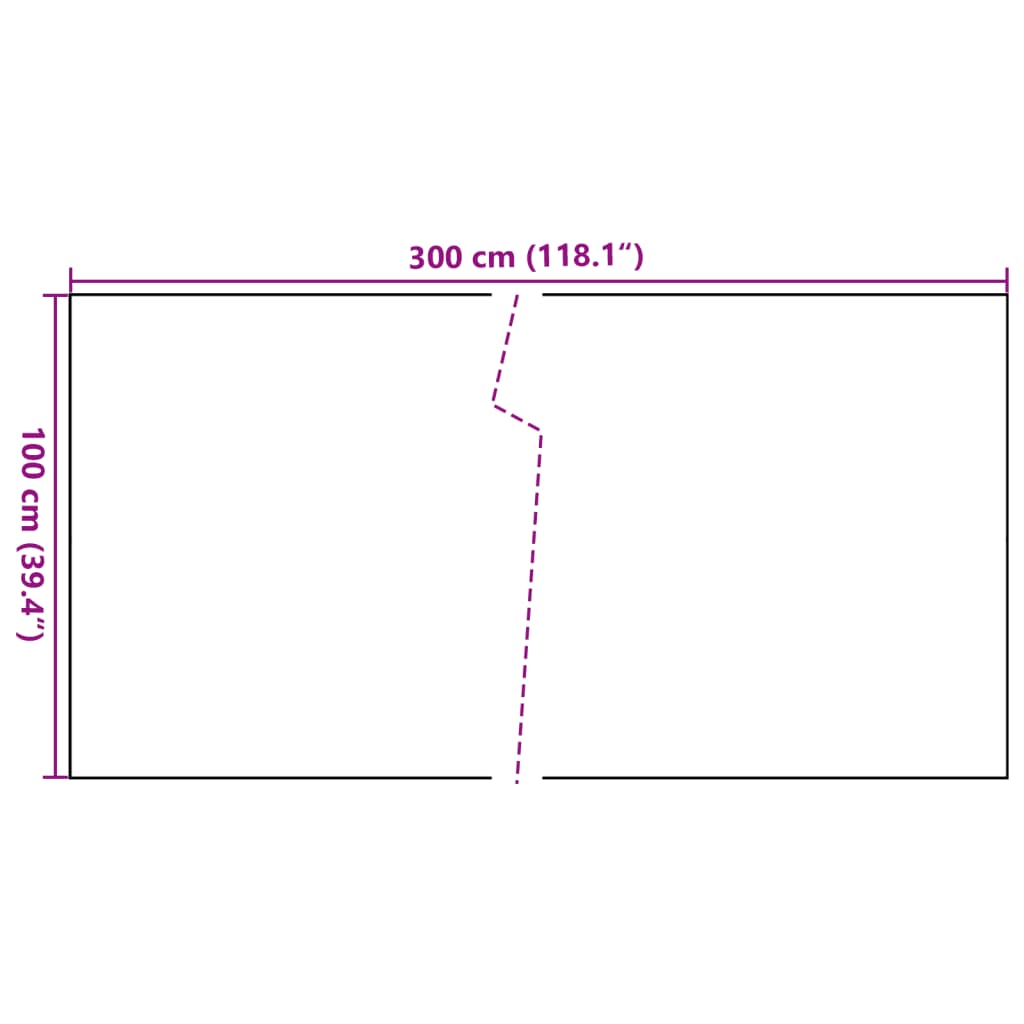 vidaXL altanafskærmning 300x100 cm polyrattan antracitgrå