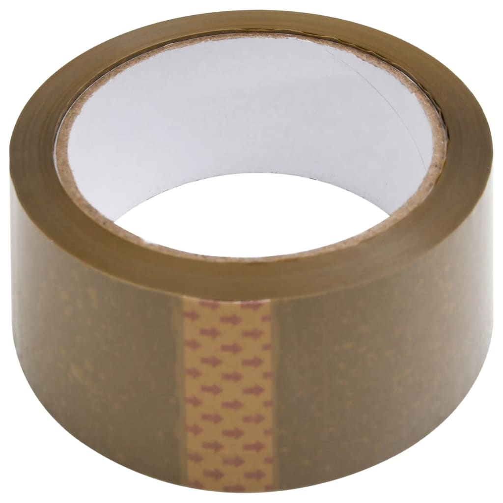 vidaXL pakketape 12 stk. 48 mm x 66 m brun