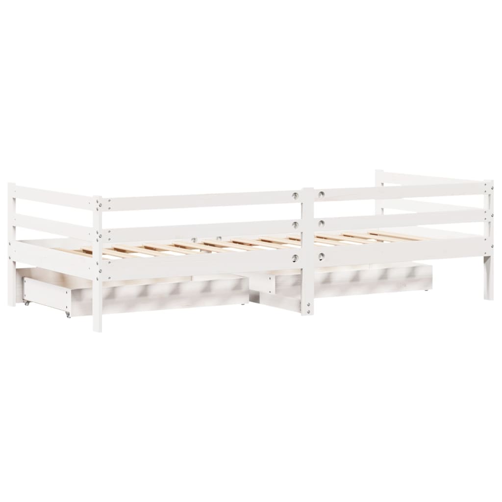 vidaXL daybed med skuffer 90x200 cm massivt fyrretræ