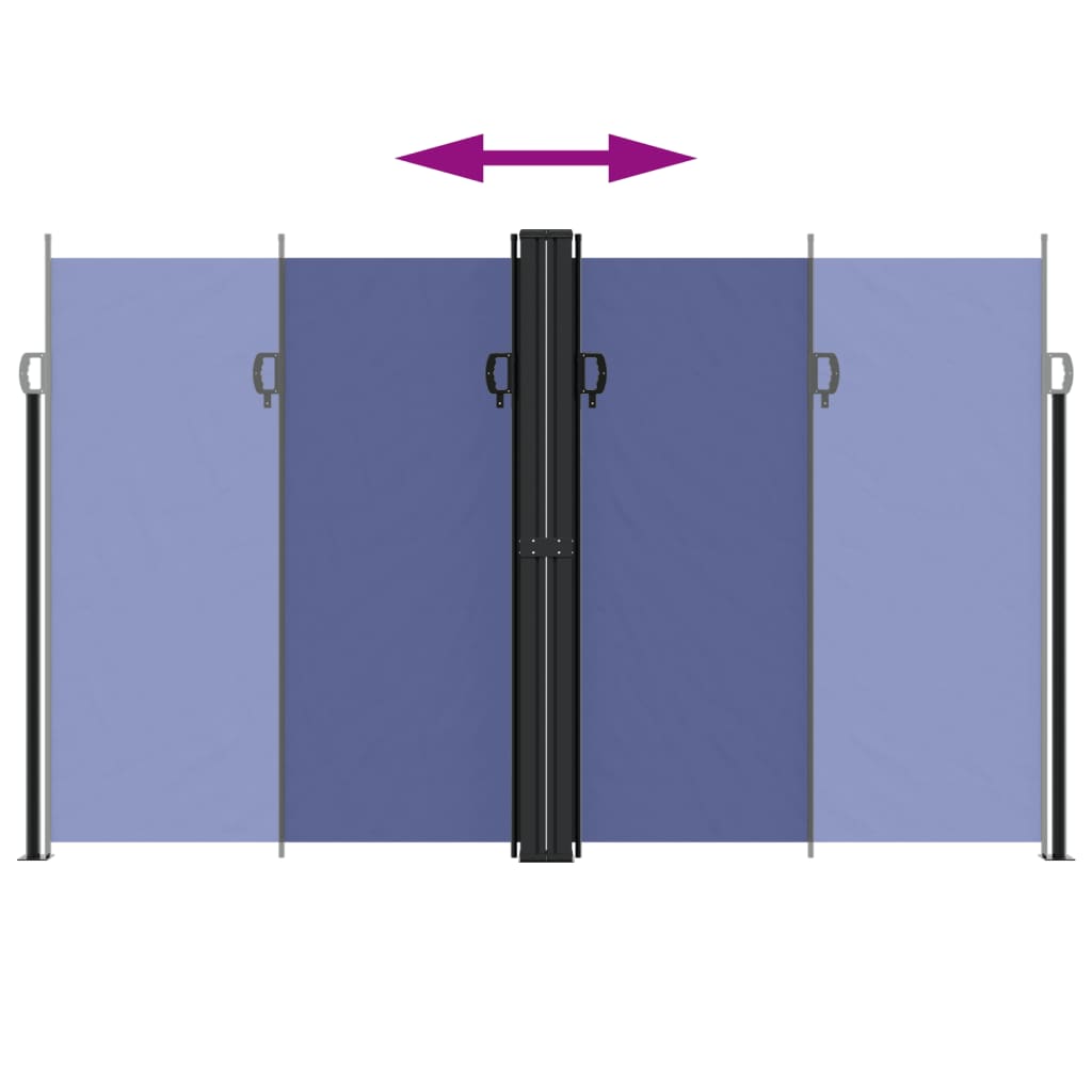 vidaXL sidemarkise 200x1200 cm sammenrullelig blå