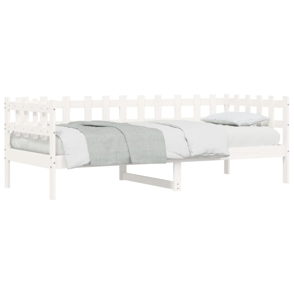 vidaXL daybed uden madras 90x190 cm massivt fyrretræ hvid