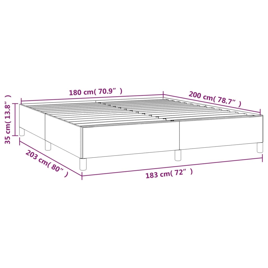 vidaXL sengeramme uden madras 180x200 cm stof cremefarvet