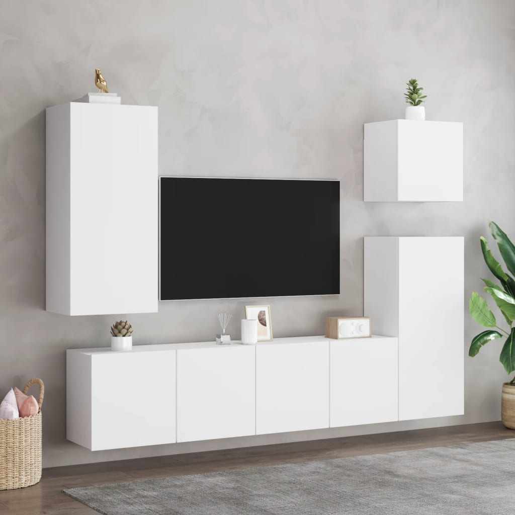 vidaXL væghængte tv-borde 2 stk. 80x30x41 cm hvid