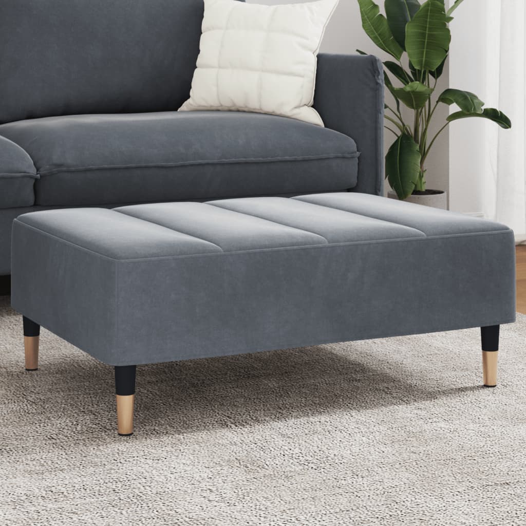 vidaXL fodskammel 77x55x31 cm velour mørkegrå