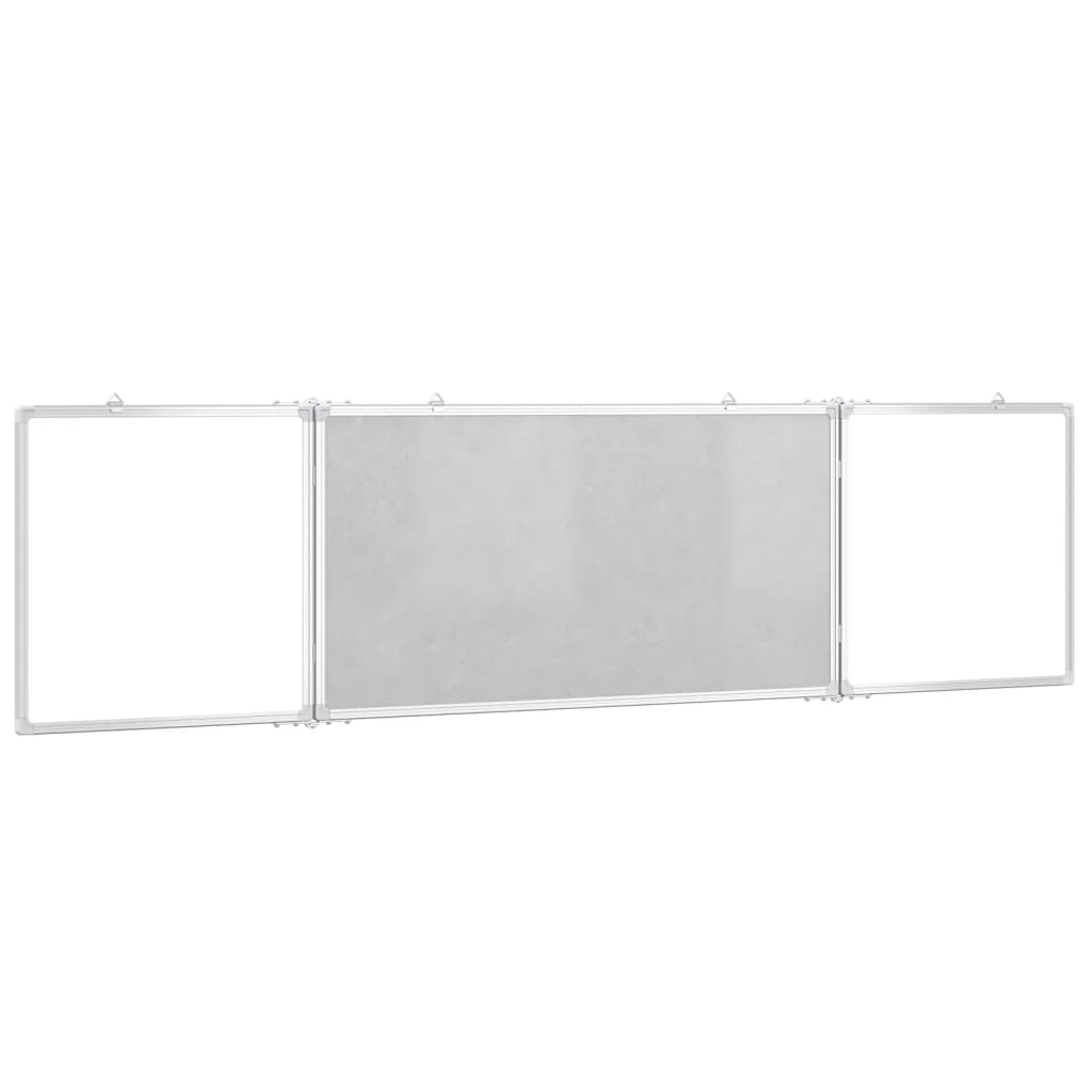 vidaXL magnetisk whiteboard 160x40x1,7 cm foldbart aluminium