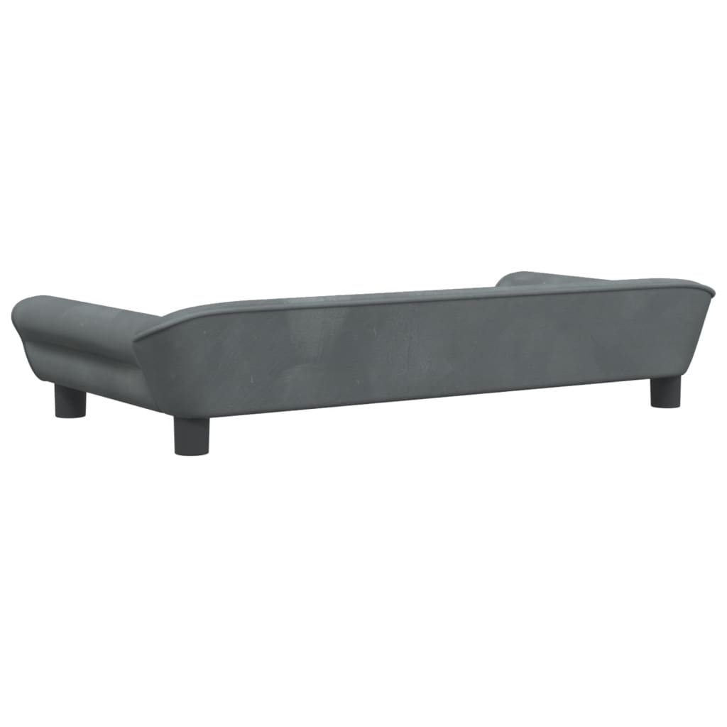 vidaXL sofa til børn 100x50x26 cm velour mørkegrå