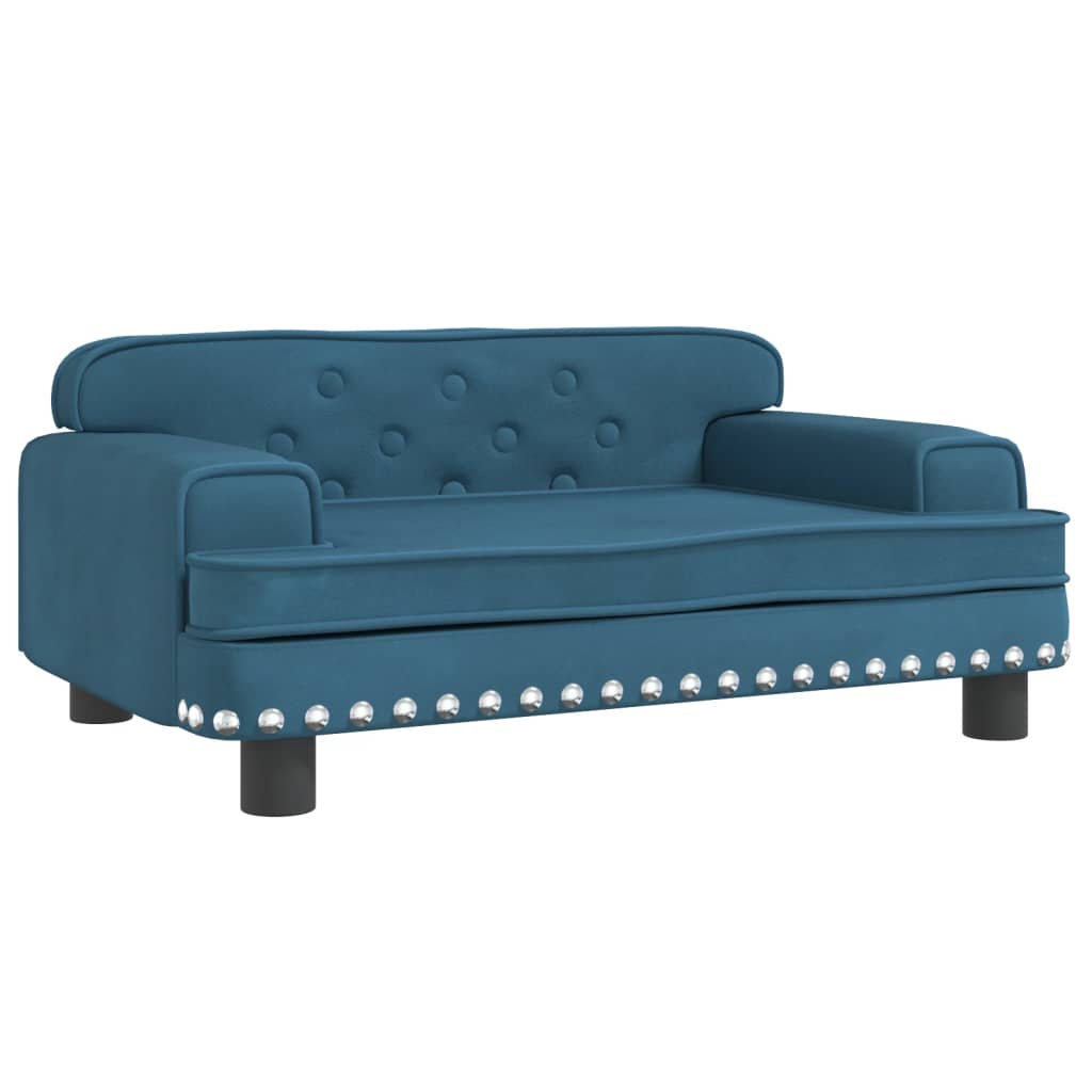 vidaXL sofa til børn 70x45x30 cm fløjl blå