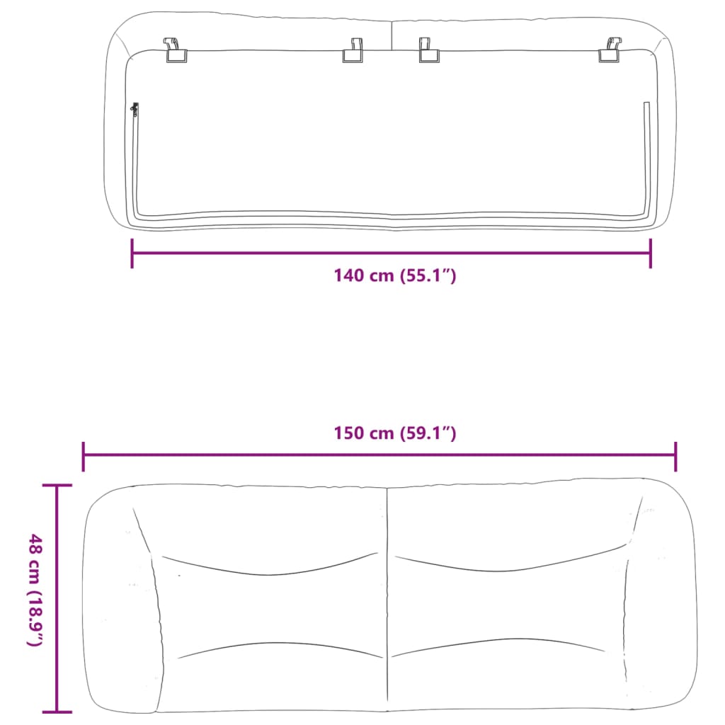 vidaXL gavlpude 140 cm stof lysegrå