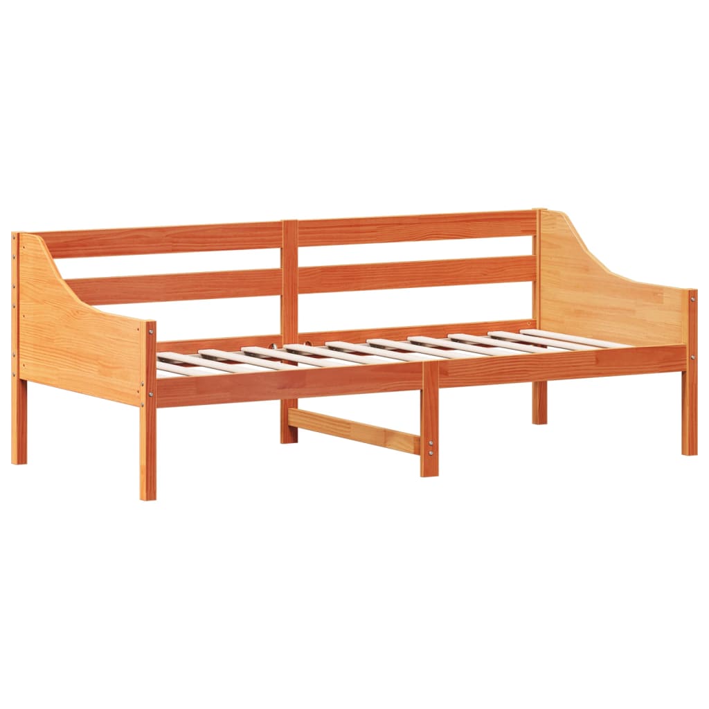 vidaXL daybed 100x200 cm massivt fyrretræ gyldenbrun