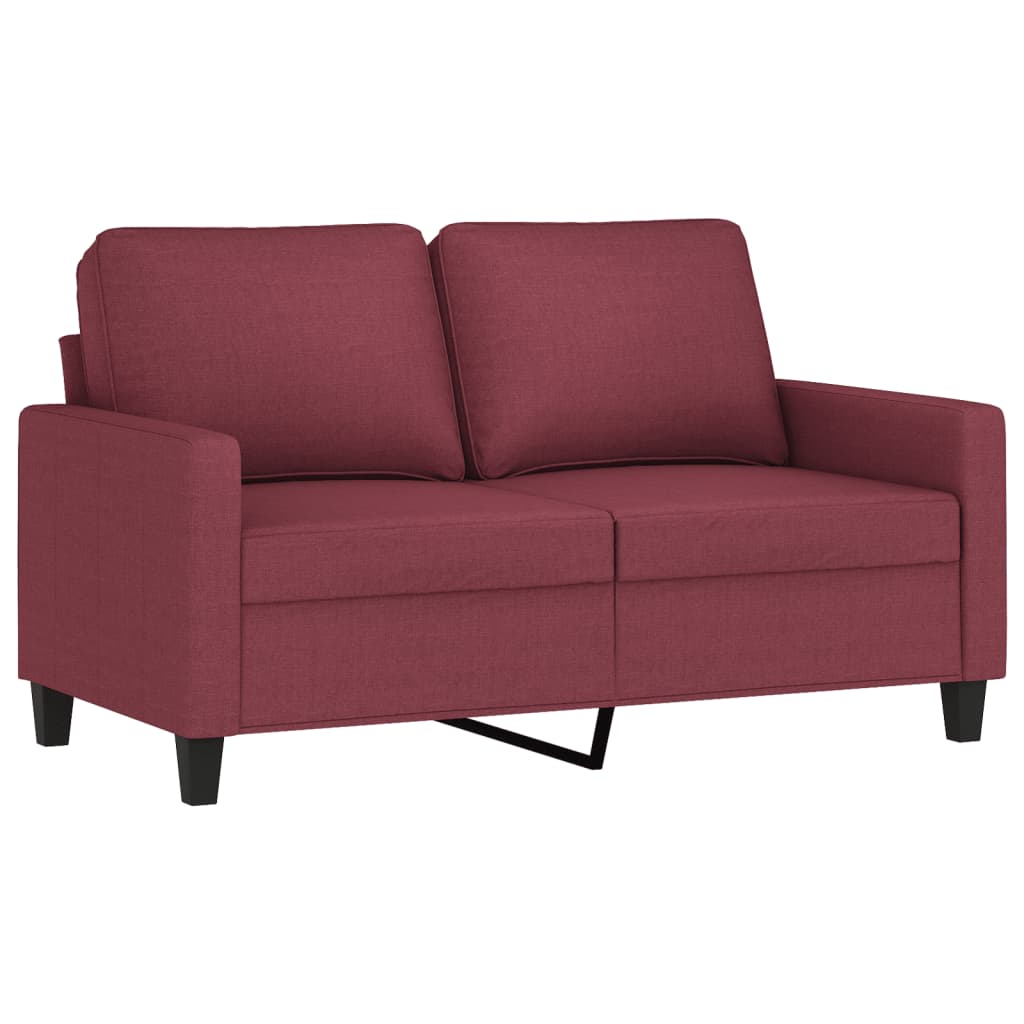 vidaXL 2-personers sofa 120 cm stof vinrød