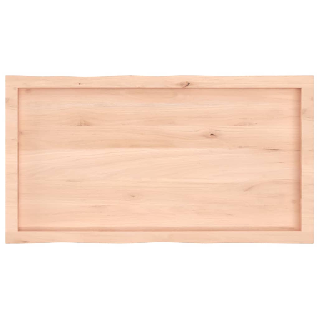 vidaXL bordplade 100x50x(2-4)cm naturlig kant ubehandlet massivt træ