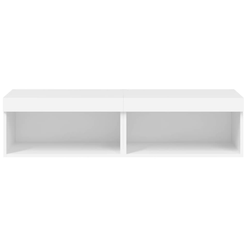 vidaXL tv-borde med LED-lys 2 stk. 60x30x30 cm hvid