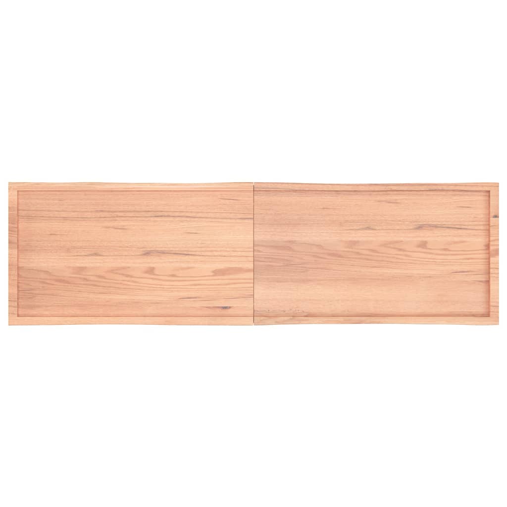 vidaXL bordplade 220x60x(2-6) cm naturlig kant behandlet træ lysebrun