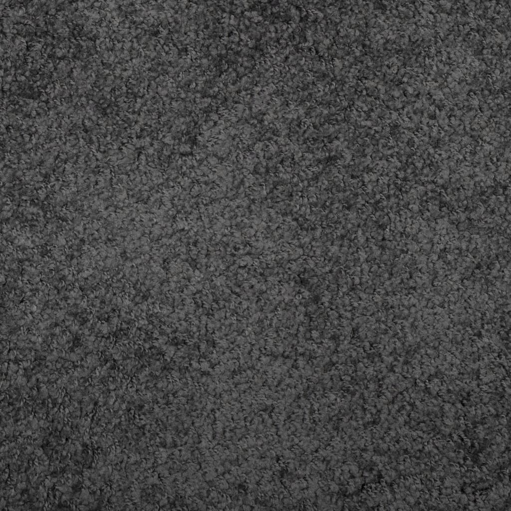 vidaXL shaggy gulvtæppe PAMPLONA 60x160 cm høj luv antracitgrå
