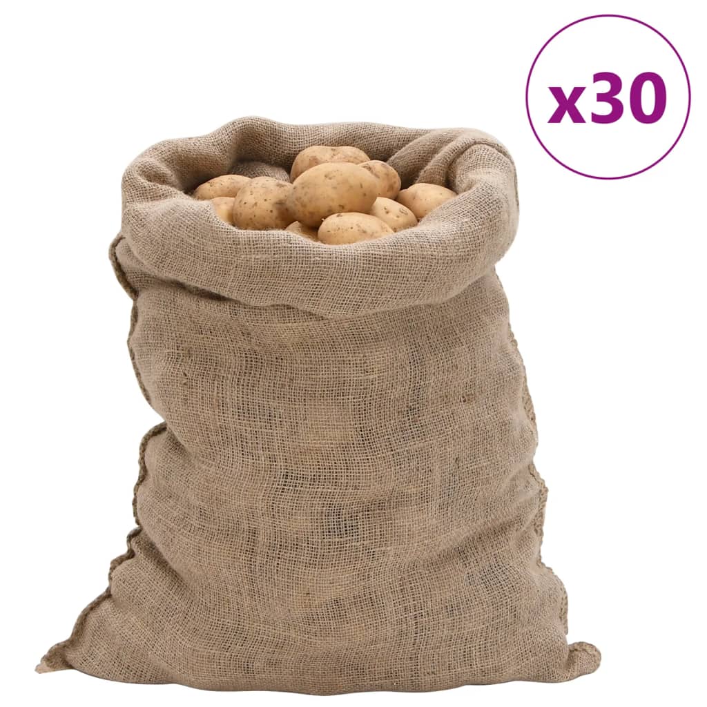 vidaXL jutesække 30 stk. 60x105 cm 100 % jute 220 g/m2