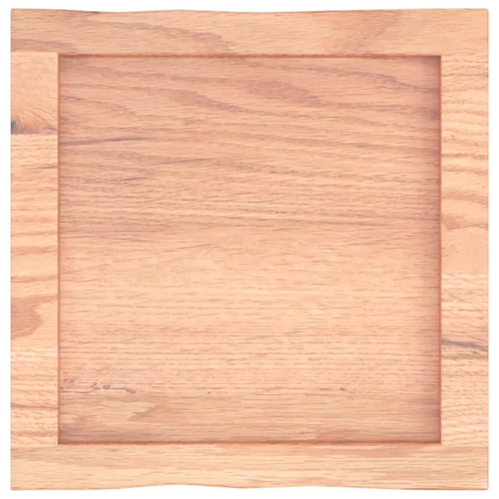 vidaXL bordplade 40x40x(2-6) cm naturlig kant behandlet træ lysebrun