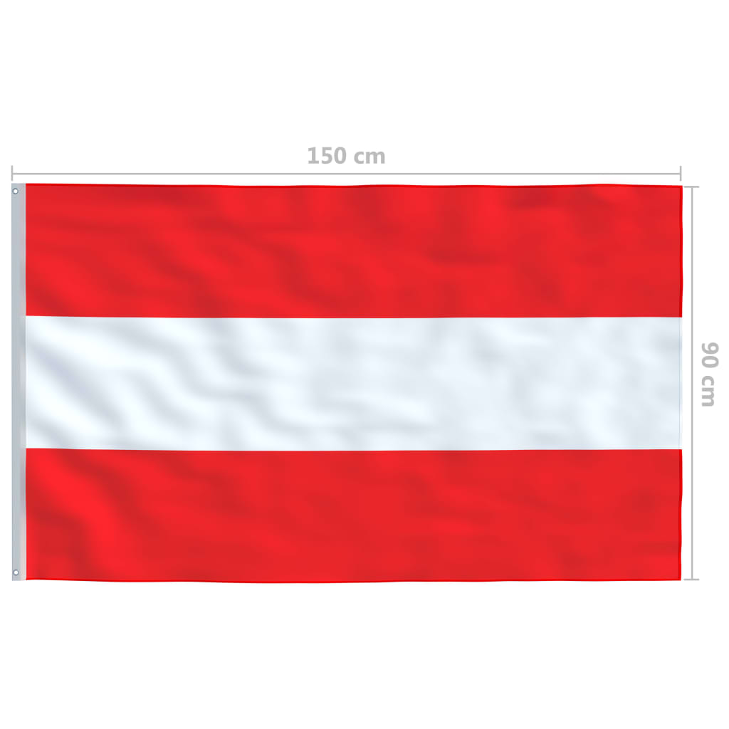 vidaXL østrigsk flag 90x150 cm