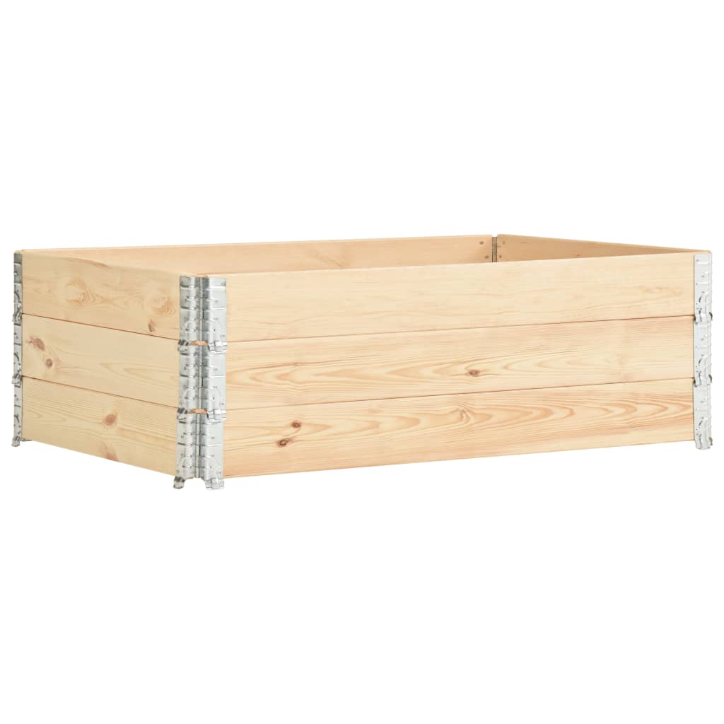 vidaXL pallekasser 3 stk. 50x150 cm massivt fyrretræ