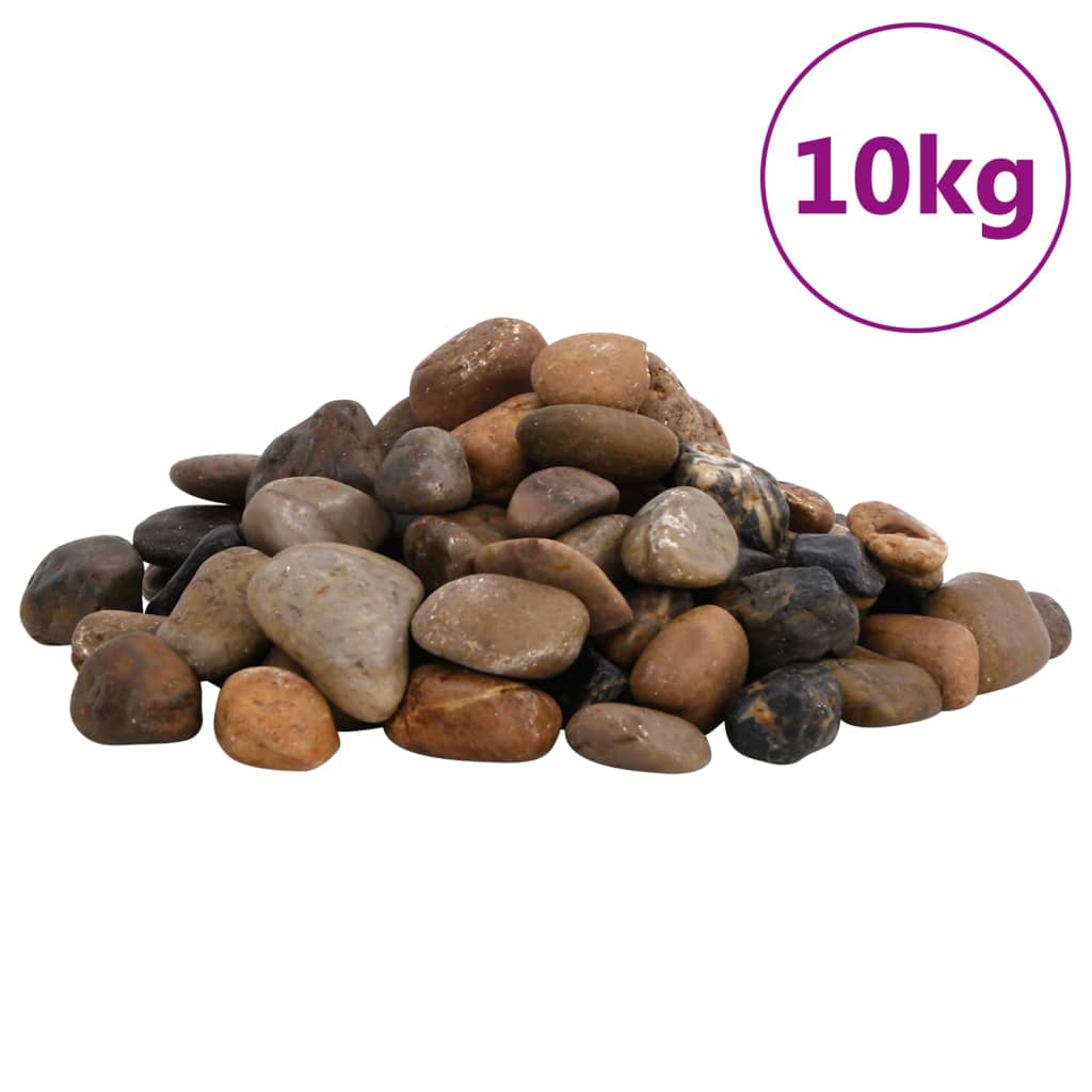 vidaXL polerede småsten 10 kg 2-5 cm flerfarvet