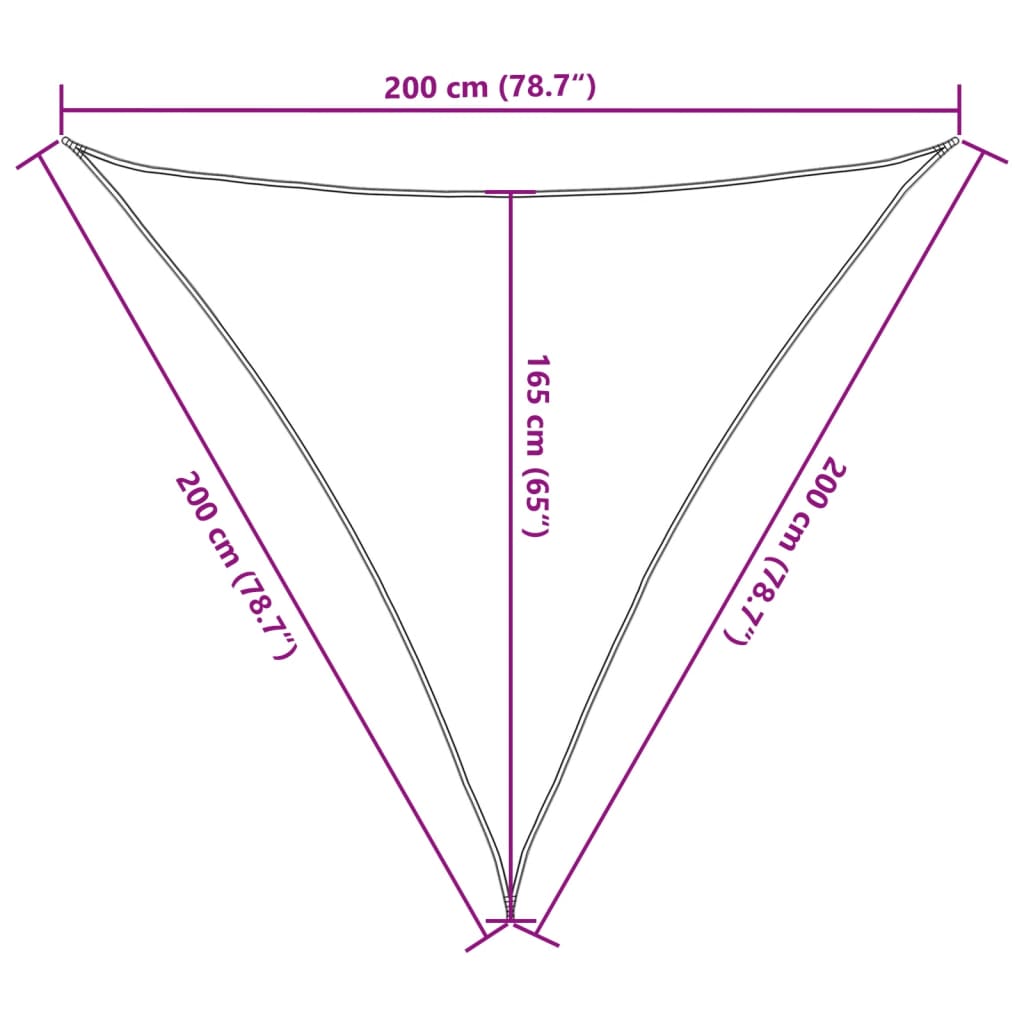 vidaXL solsejl 2x2x2 m 100 % polyesterstof hvid