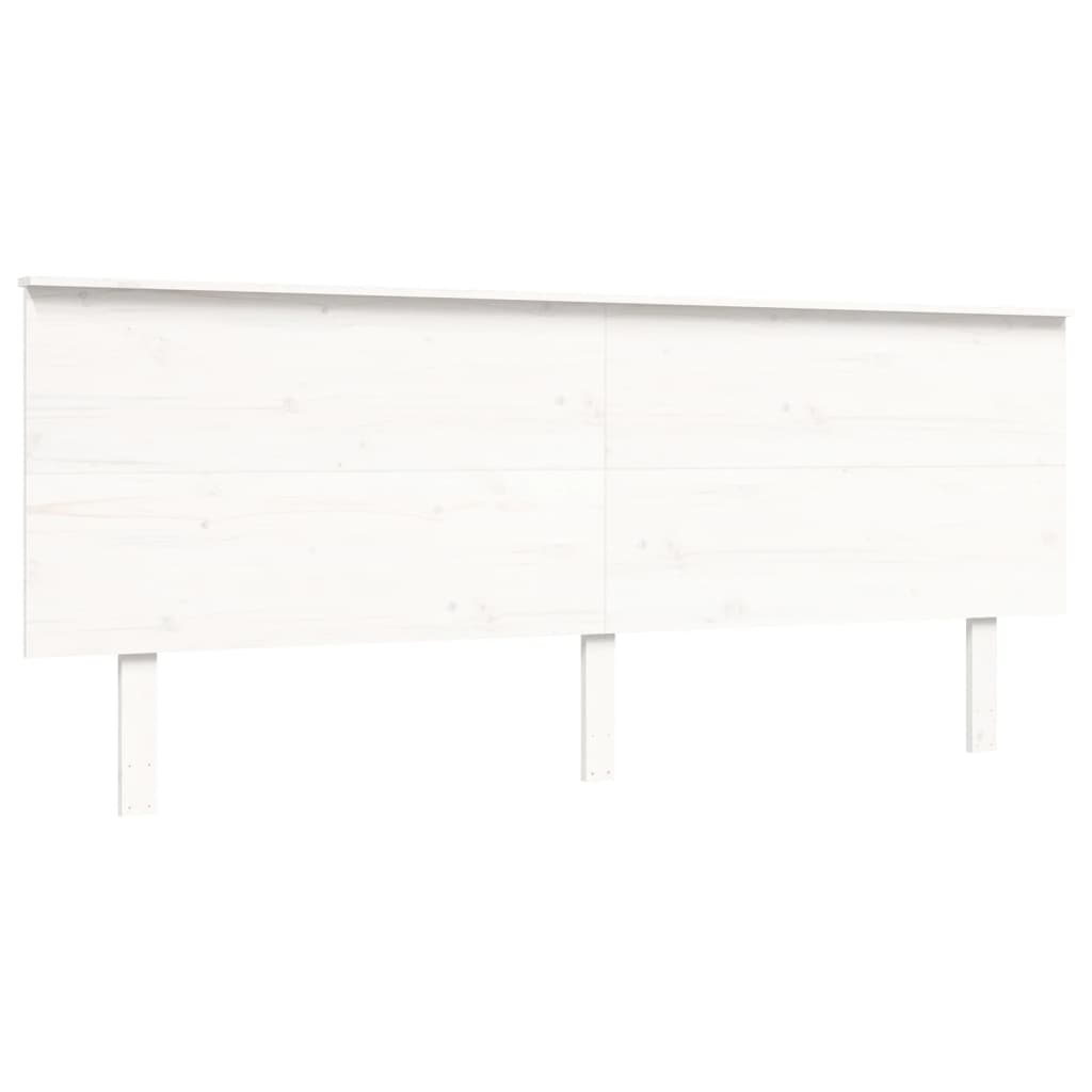 vidaXL seniorseng med sengegavl 200x200 cm massivt træ hvid