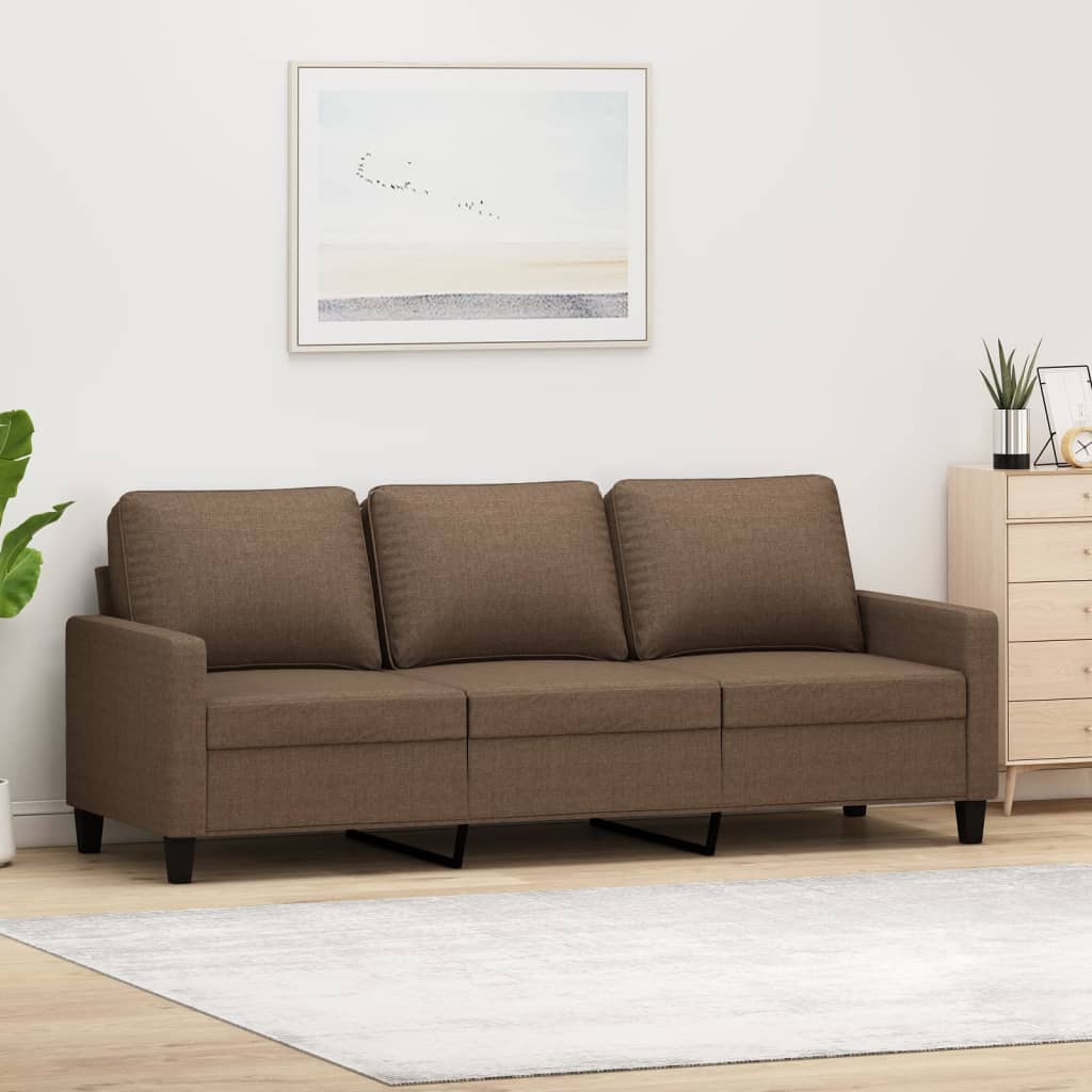 vidaXL 3-personers sofa 180 cm stof brun