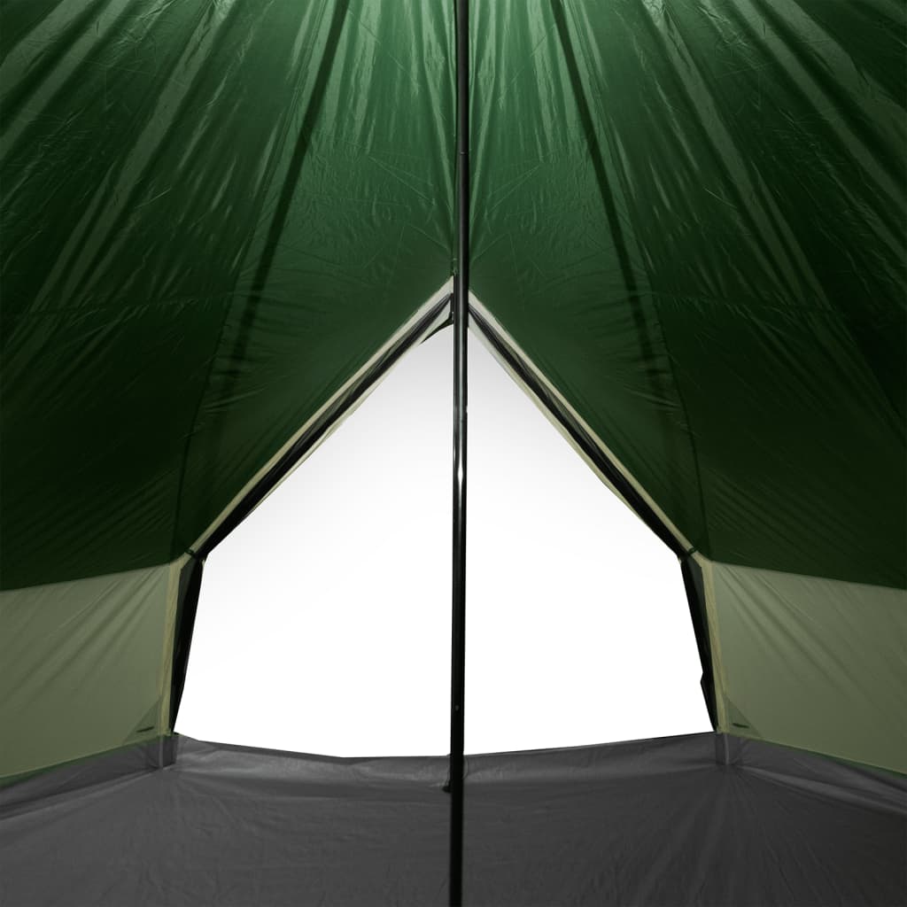 vidaXL 12-personers campingtelt vandtæt grøn