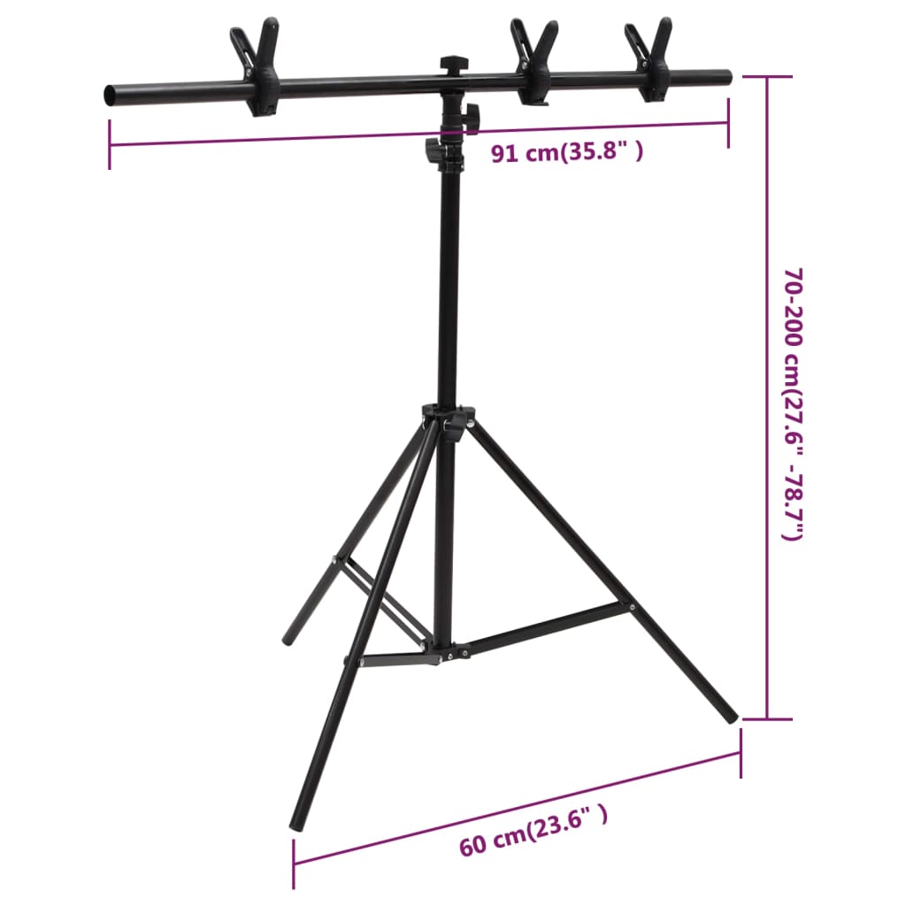 vidaXL fotostudiesæt med lampesæt og fotobaggrund