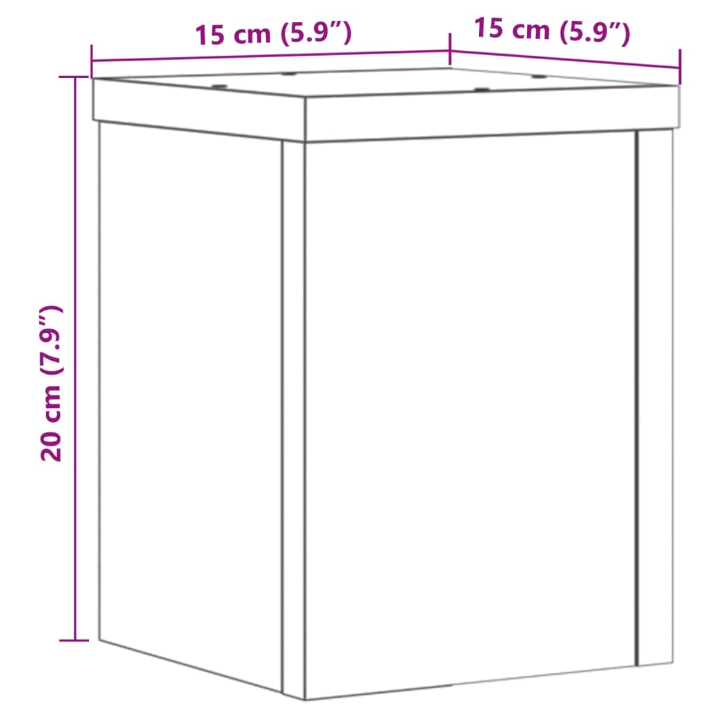 vidaXL plantestativer 2 stk. 15x15x20 cm konstrueret træ hid