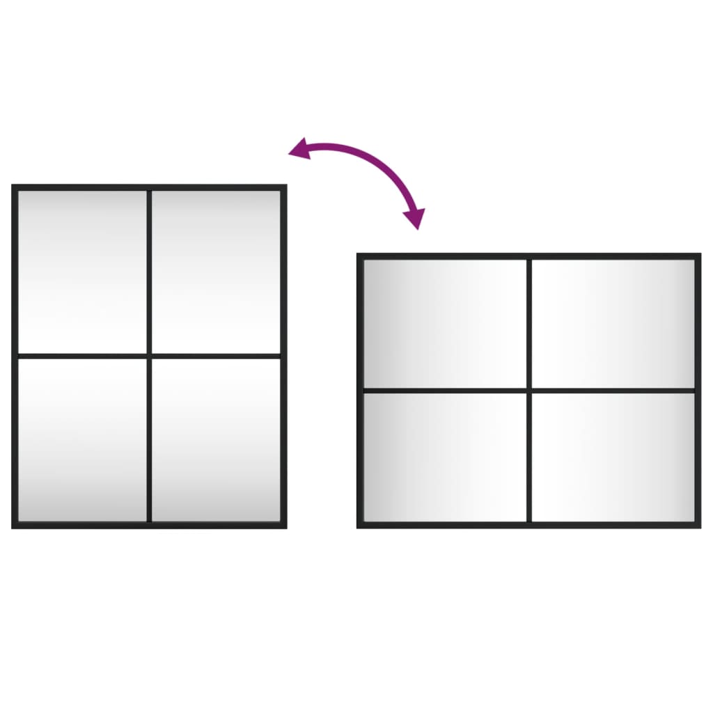 vidaXL vægspejl 40x50 cm rektangulært jern sort
