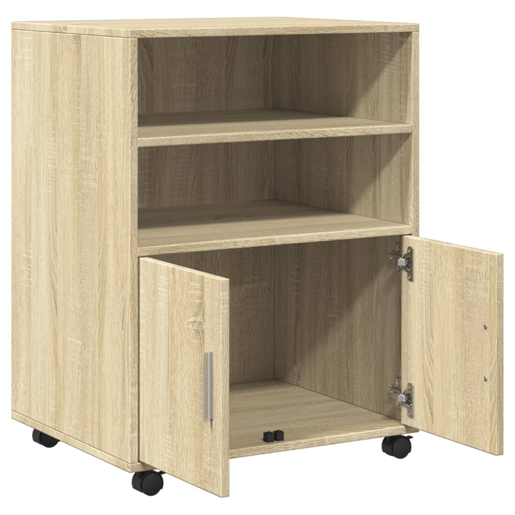 vidaXL rullebord 60x48x81 cm konstrueret træ sonoma-eg