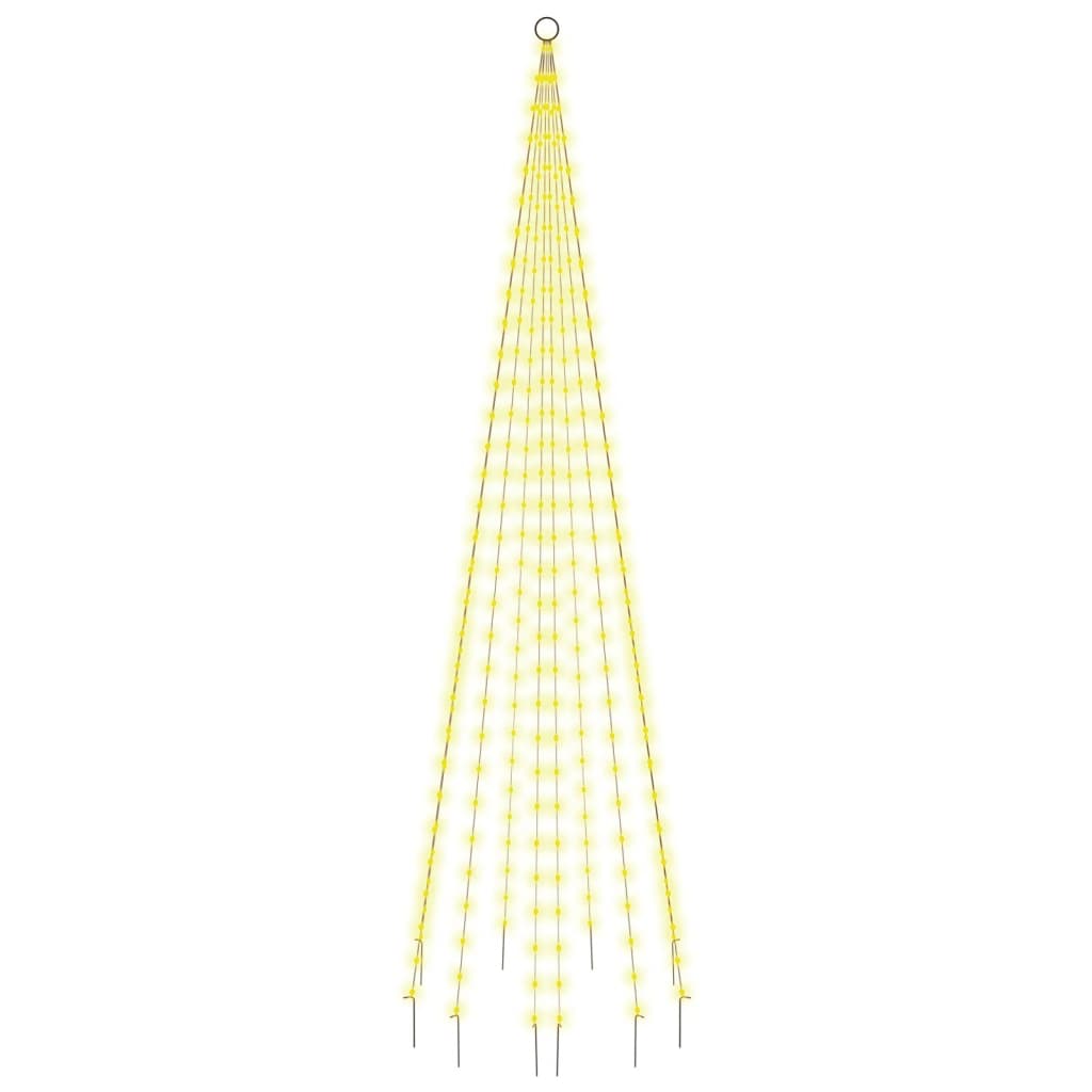vidaXL juletræ til flagstang 310 LED'er 300 cm varmt hvidt lys