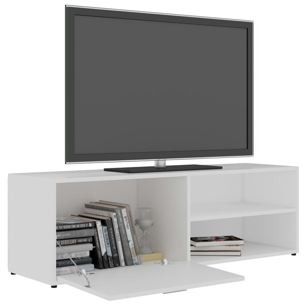 vidaXL tv-bord 120x34x37 cm konstrueret træ hvid