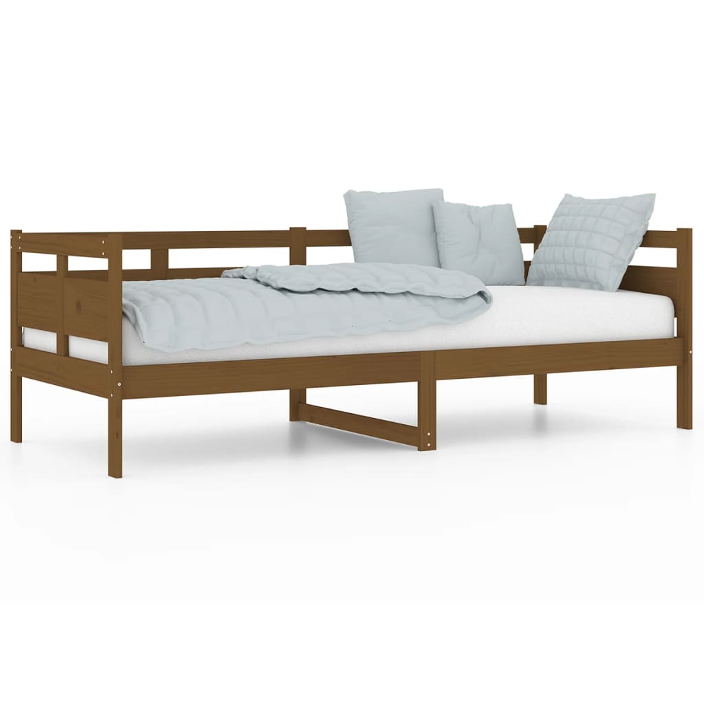 vidaXL daybed 80x200 cm massivt fyrretræ gyldenbrun