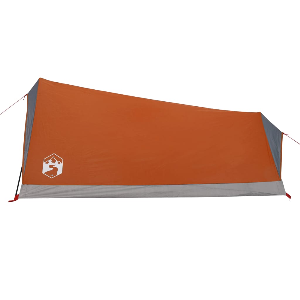 vidaXL 2-personers campingtelt vandtæt grå og orange
