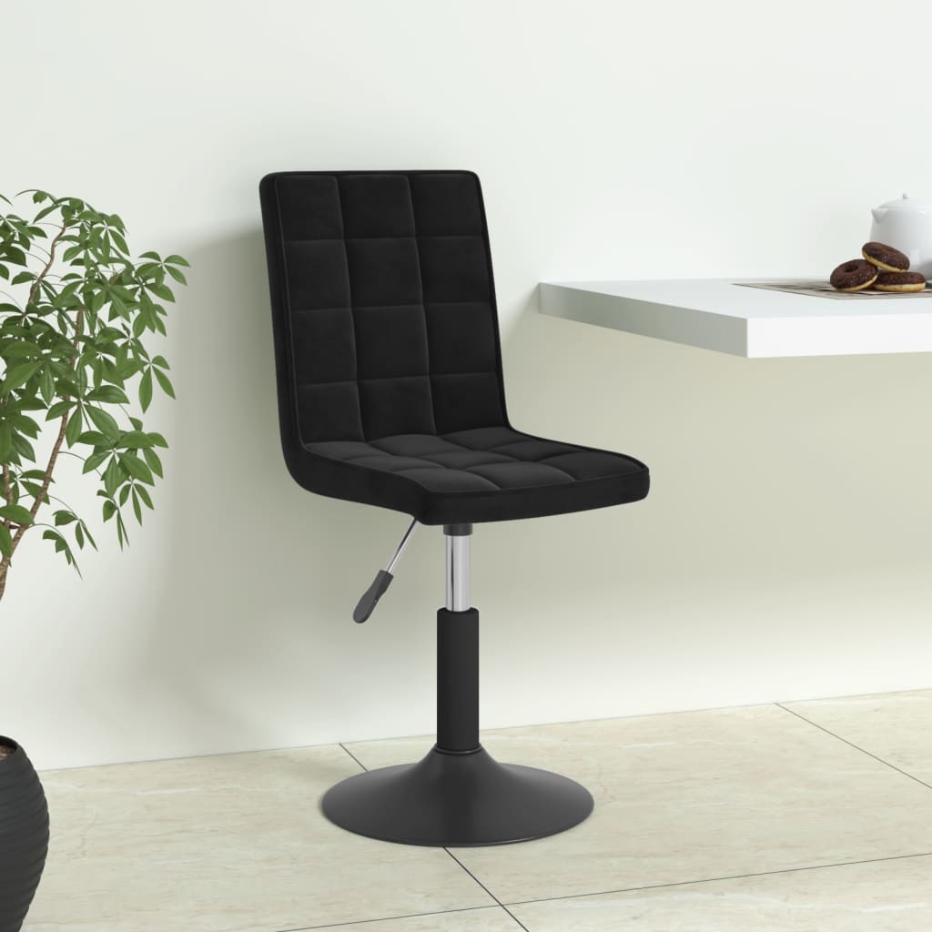 vidaXL drejelige spisebordsstole 4 stk. fløjl sort