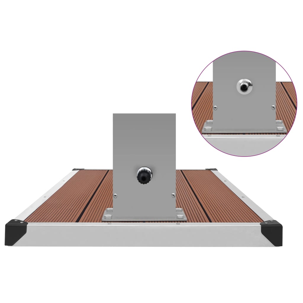 vidaXL udendørsbruser med bakke WPC rustfrit stål