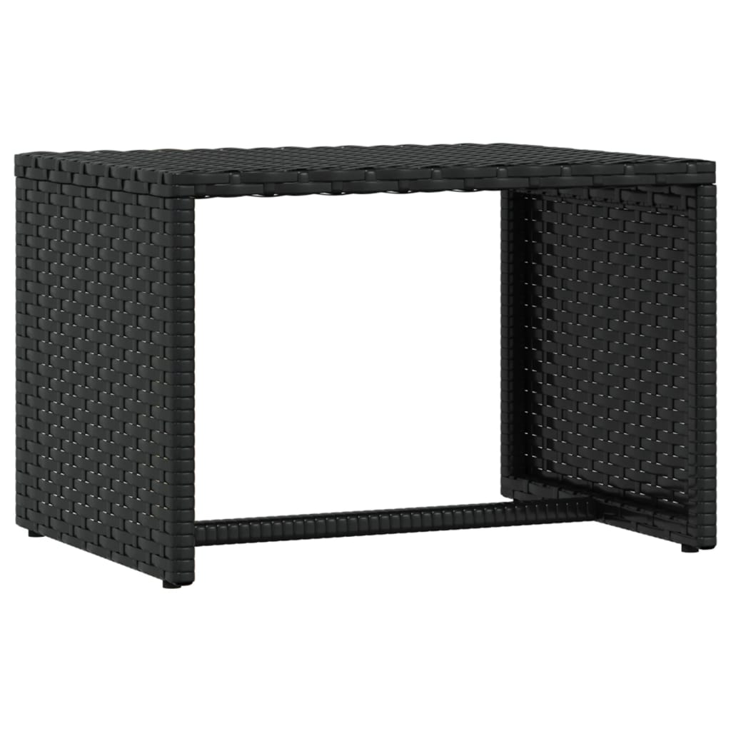 vidaXL liggestol 1 stk. med bord polyrattan sort