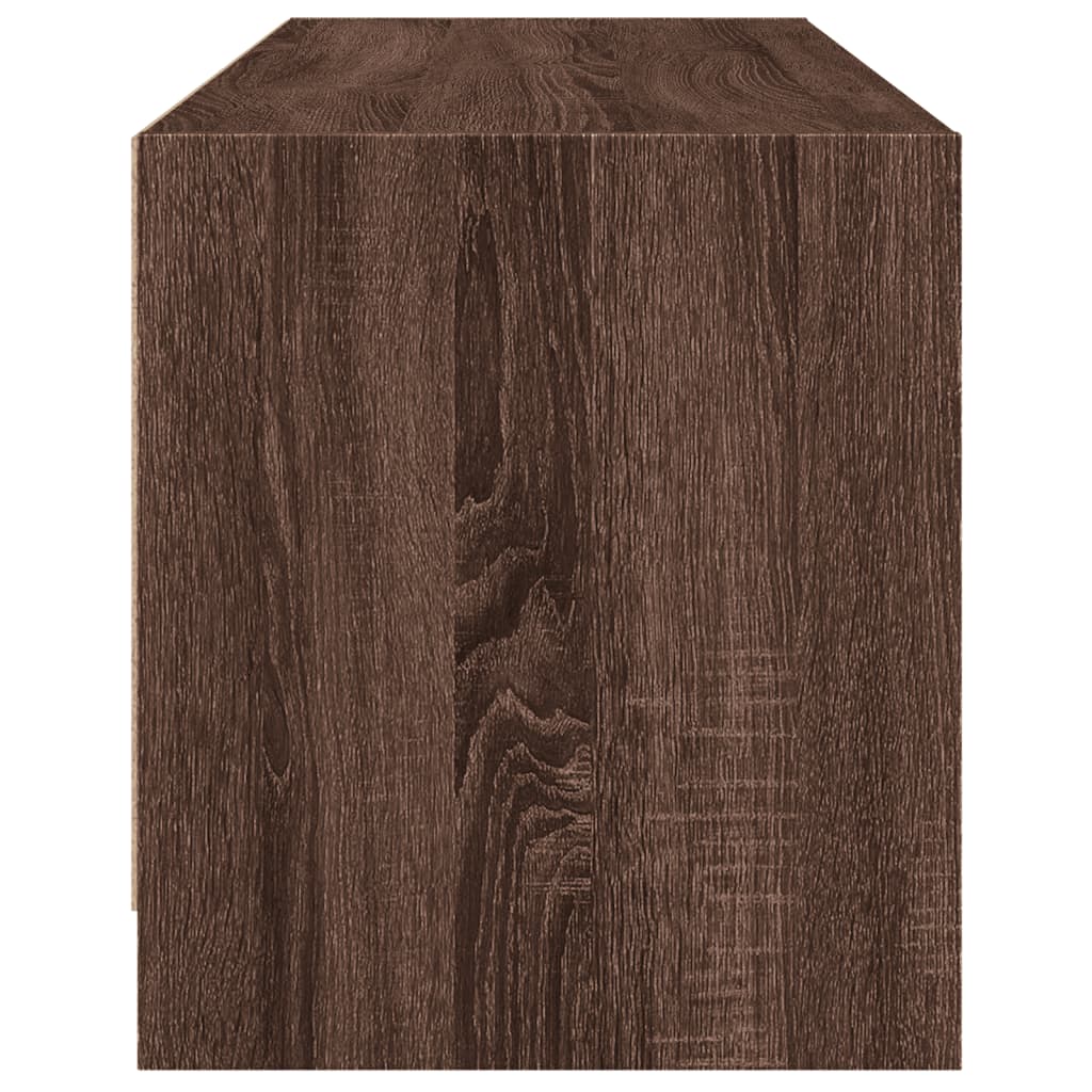 vidaXL skab med glaslåger 102x37x42 cm brun egetræsfarve