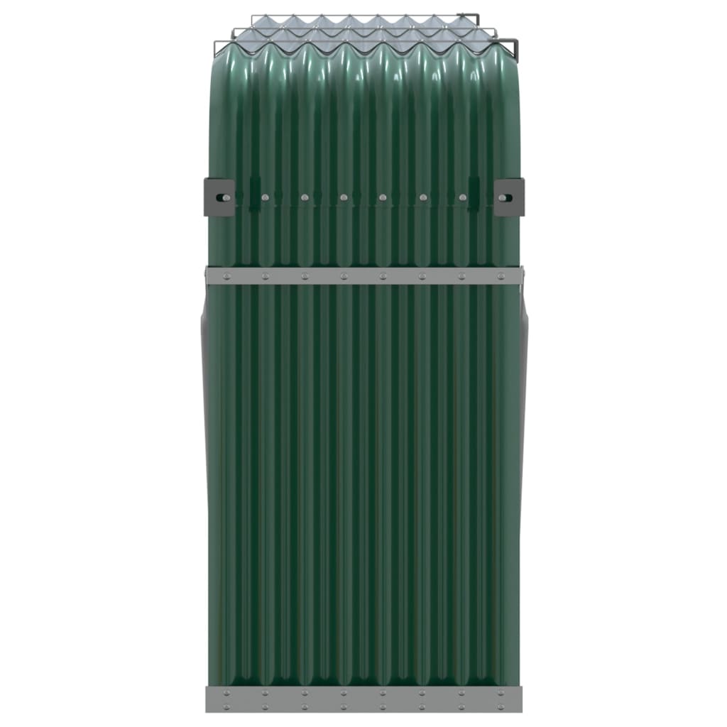 vidaXL brændestativ 180x45x100 cm galvaniseret stål grøn