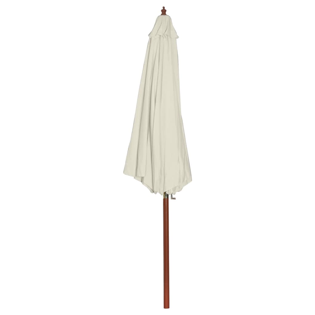 vidaXL parasol 300x258 cm sandhvid