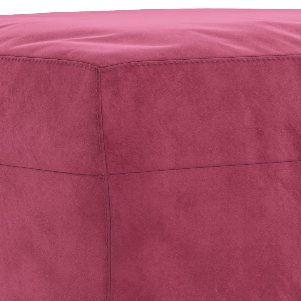 vidaXL fodskammel 60x50x41 cm velour vinrød