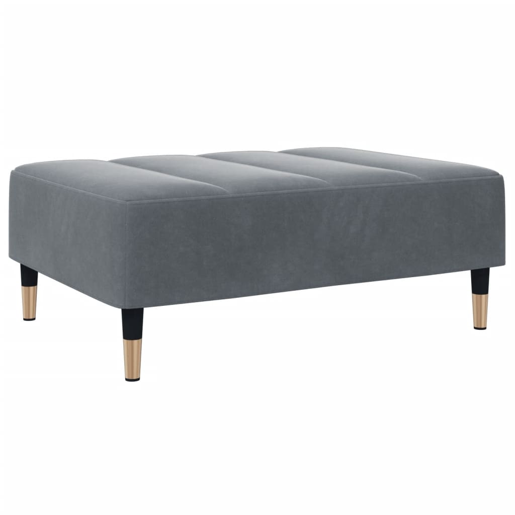 vidaXL fodskammel 77x55x31 cm velour mørkegrå